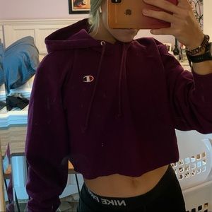 Champion cropped hoodie (M)